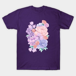 90s Watercolor Floral Overload T-Shirt